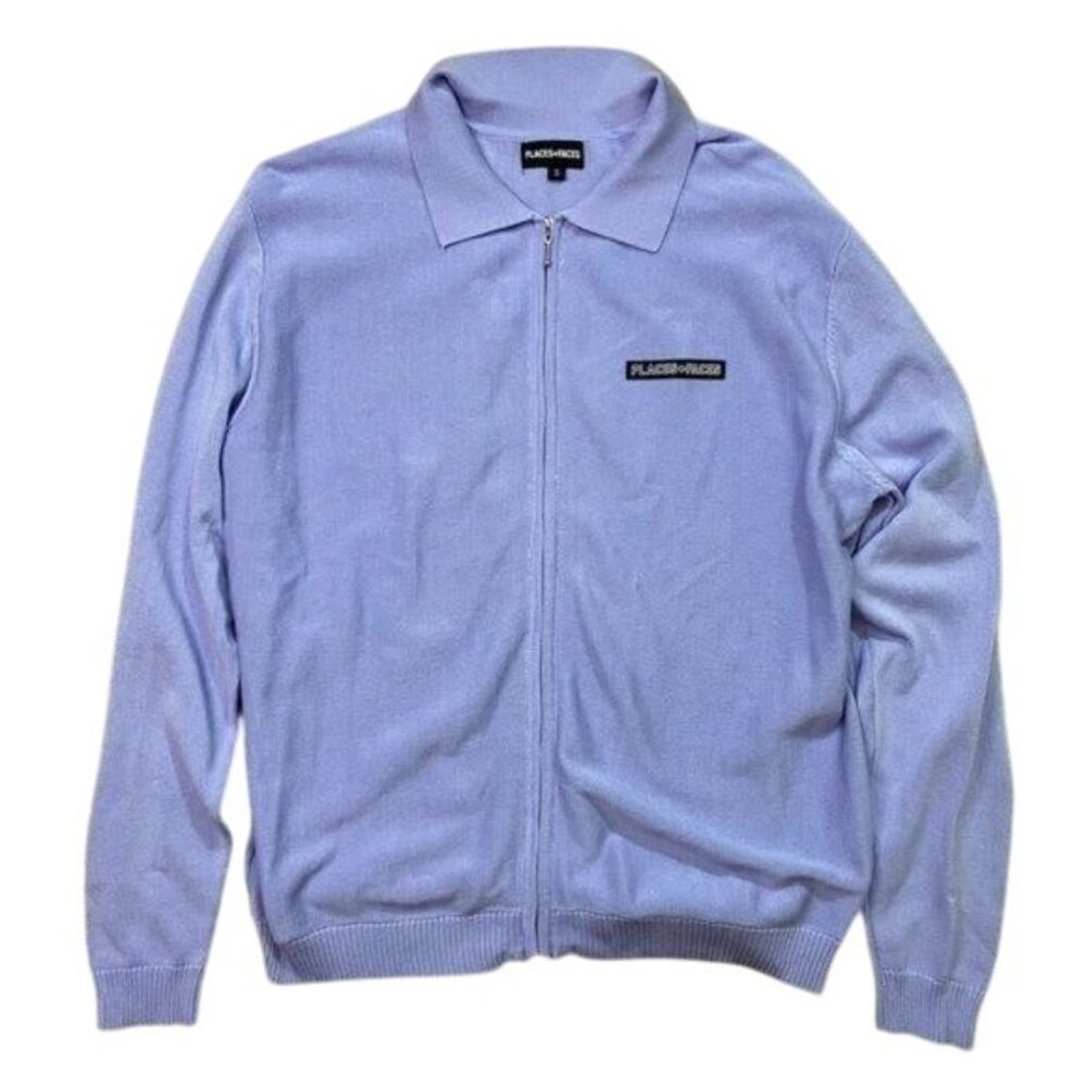 PLACES + FACES ZIP POLO KNIT - LILAC